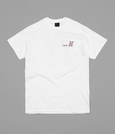 North N Logo T-Shirt - White / Burgundy