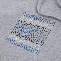 North Split Font Logo Hoodie - Grey thumbnail