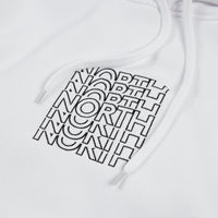 North Split Font Logo Hoodie - White thumbnail