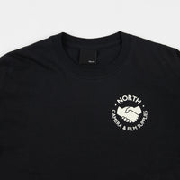 North Supplies Dotted Logo Long Sleeve T-Shirt - Black / Cream thumbnail