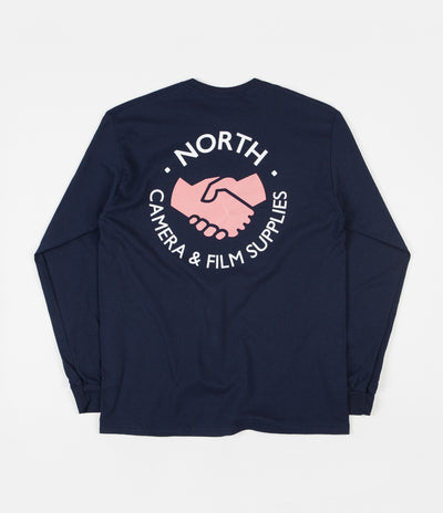 North Supplies Logo Long Sleeve T-Shirt - Navy / White / Peach