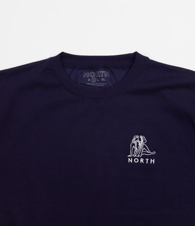 North Zodiac Crew Embroidered Crewneck Sweatshirt - Navy / White