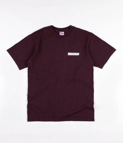 Numbers Mitered Logotype T-Shirt - Port