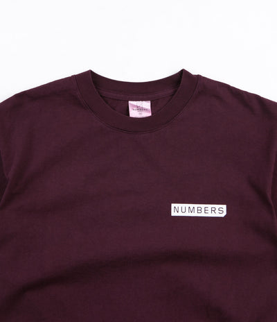 Numbers Mitered Logotype T-Shirt - Port