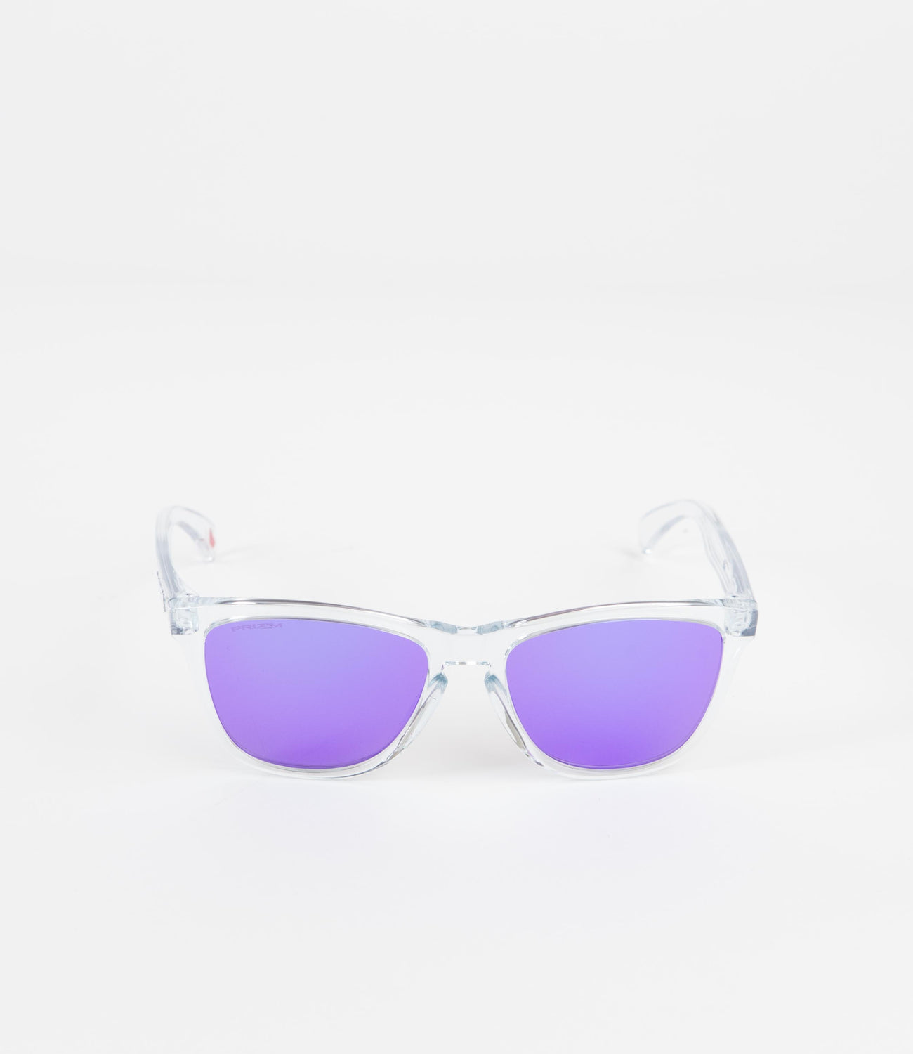 Oakley Frogskins Sunglasses Polished Clear Prizm Violet Flatspot