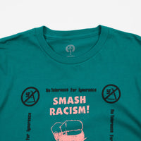 Obey Smash Racism Long Sleeve T-Shirt - Teal thumbnail
