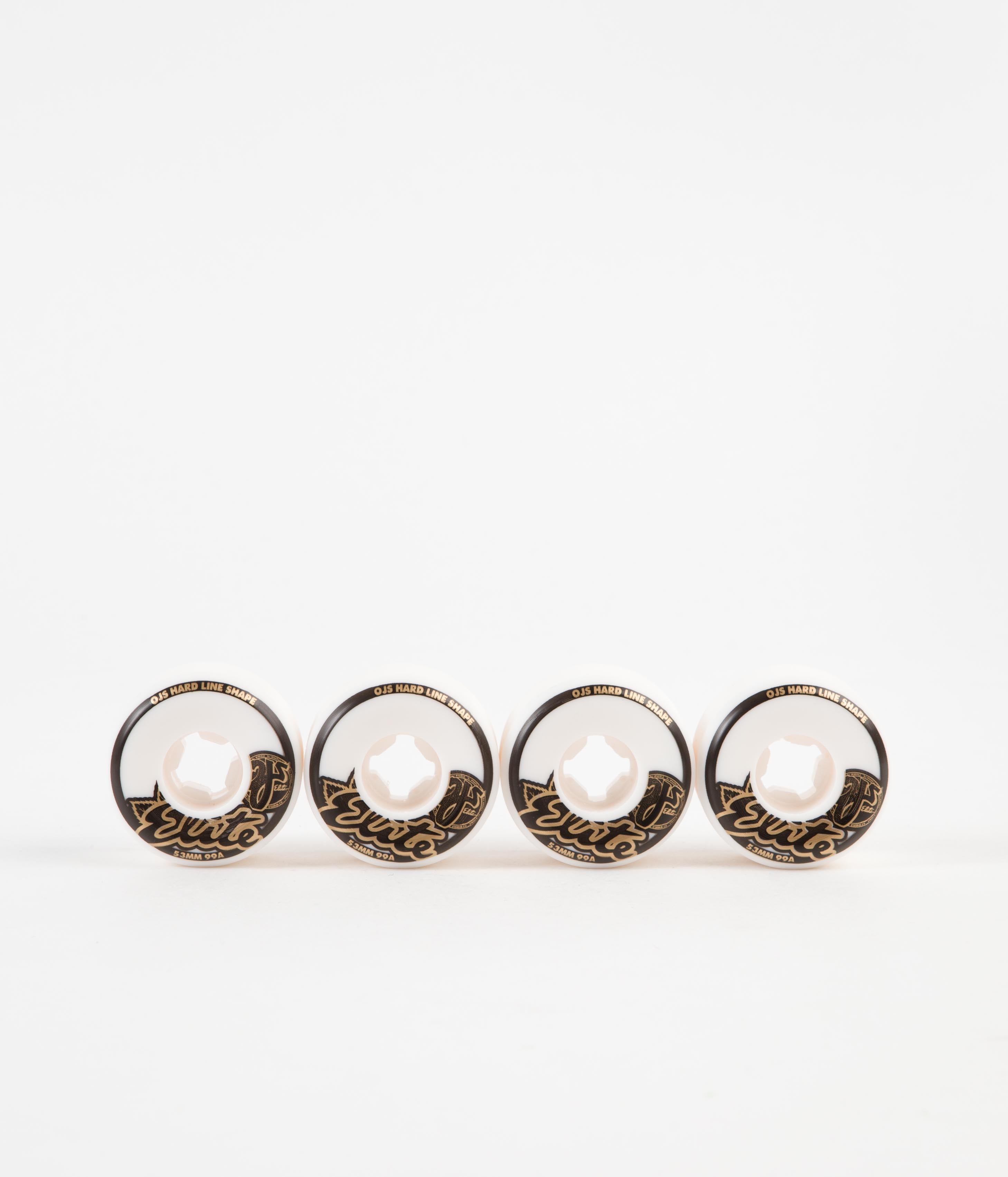 OJ Elite Hardline 99a Wheels White 53mm Flatspot