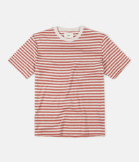 Folk Classic Stripe T-Shirt - Ecru / Rhubarb