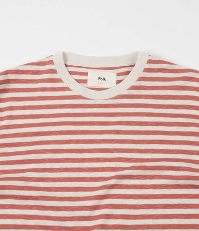 Folk Classic Stripe T-Shirt - Ecru / Rhubarb