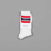 Parlez Block Socks - White / Navy / Red thumbnail