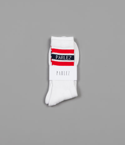 Parlez Block Socks - White / Navy / Red