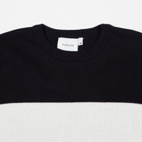 Parlez Channel Knit Sweatshirt - Navy / White thumbnail