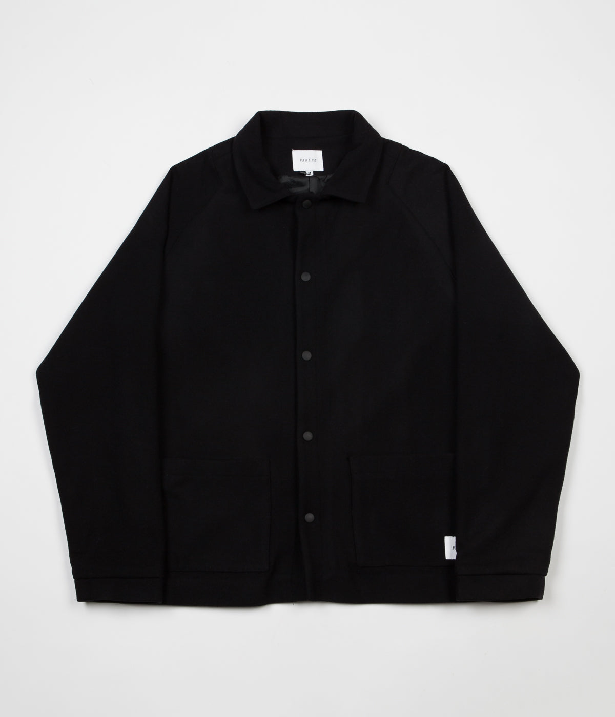Parlez Cheasapeake Wool Coach Jacket - Black | Flatspot