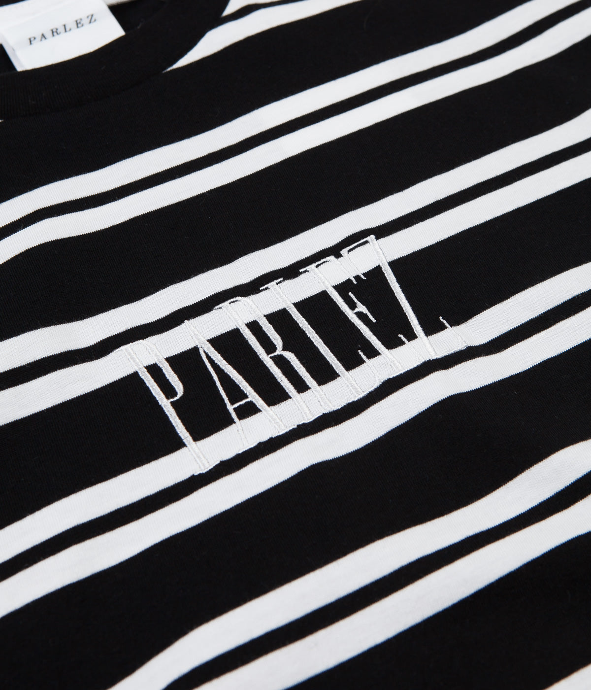 Parlez Edition Thin Stripe T-Shirt - Black | Flatspot