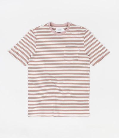 Parlez Heavy Stripe Pocket T-Shirt - Dusty Pink