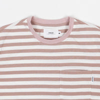 Parlez Heavy Stripe Pocket T-Shirt - Dusty Pink thumbnail