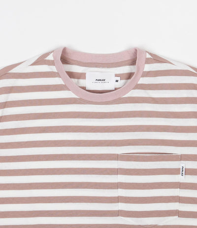 Parlez Heavy Stripe Pocket T-Shirt - Dusty Pink