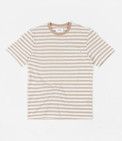 Parlez Heavy Stripe Pocket T-Shirt - Sand
