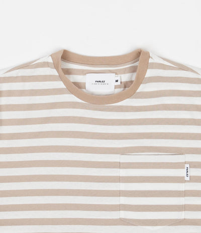 Parlez Heavy Stripe Pocket T-Shirt - Sand
