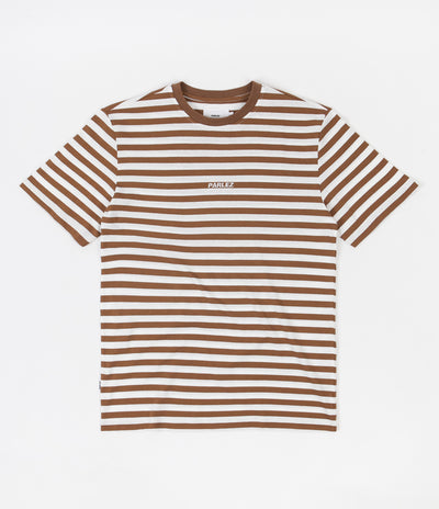 Parlez Ladsun Heavy Stripe T-Shirt - Brown | Flatspot