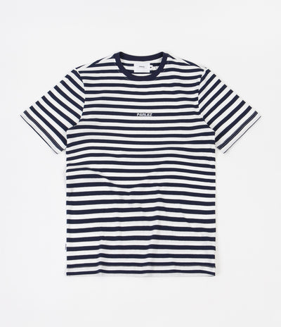 Parlez Ladsun Heavy Stripe T-Shirt - Navy | Flatspot