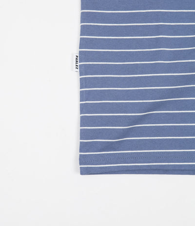 Parlez Ladsun Stripe T-Shirt - Dusty Blue | Flatspot