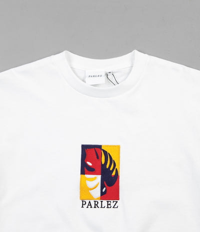 Parlez Oblique T-Shirt - White / Navy
