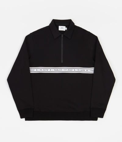 Parlez Payne 1/4 Zip Sweatshirt - Black