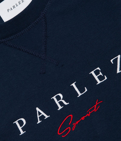 Parlez Sport Script Crewneck Sweatshirt - Navy