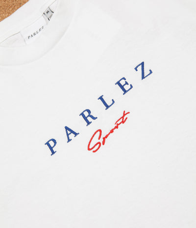 Parlez Sport Script Long Sleeve T-Shirt - White