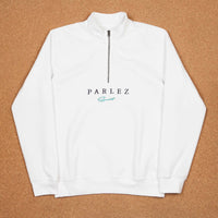 Parlez Sport Script Quarter Zip Sweatshirt - White thumbnail