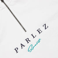 Parlez Sport Script Quarter Zip Sweatshirt - White thumbnail