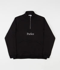 Parlez Trim 1/4 Zip Sweatshirt - Black