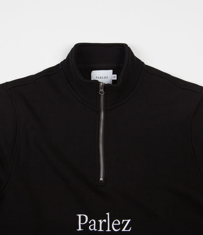 Parlez Trim 1/4 Zip Sweatshirt - Black