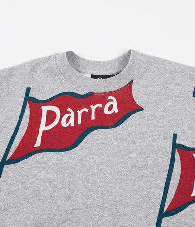 by Parra Flapping Flag Crewneck Sweatshirt - Heather Grey