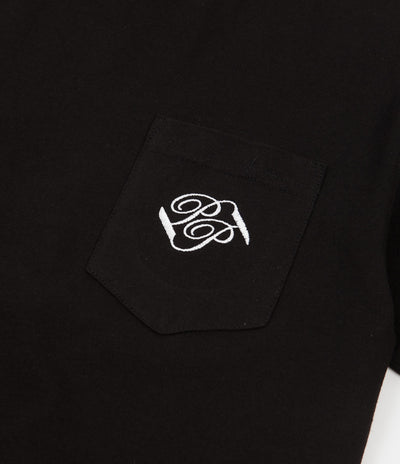 Pass Port Banner Pocket T-Shirt  - Black