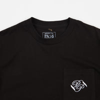 Pass Port Banner Pocket T-Shirt  - Black thumbnail