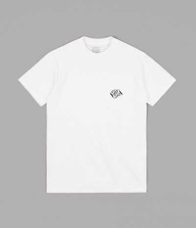 Pass Port Banner Pocket T-Shirt  - White