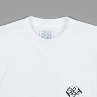 Pass Port Banner Pocket T-Shirt  - White thumbnail
