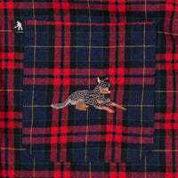 Pass Port Best Friend Embroidery Flannel Shirt - Red / Navy thumbnail