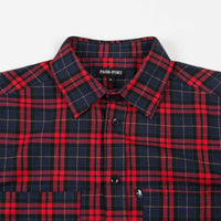 Pass Port Best Friend Embroidery Flannel Shirt - Red / Navy thumbnail