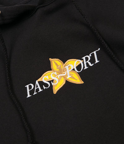 Pass Port Daffodil Applique Hoodie - Black