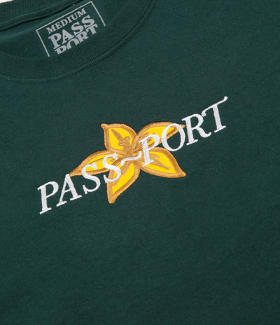 Pass Port Daffodil Applique Long Sleeve T-Shirt - Forest Green