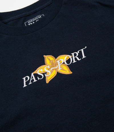 Pass Port Daffodil Applique Long Sleeve T-Shirt - Navy