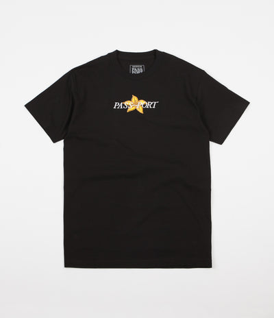 Pass Port Daffodil Applique T-Shirt - Black