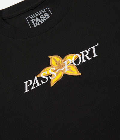 Pass Port Daffodil Applique T-Shirt - Black