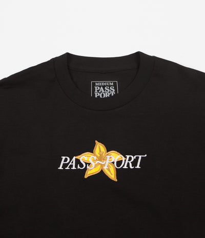 Pass Port Daffodil Applique T-Shirt - Black