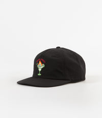 Pass Port Flaming 5 Panel Cap - Black