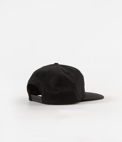 Pass Port Flaming 5 Panel Cap - Black