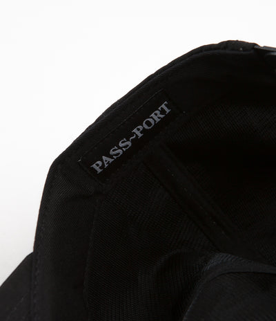 Pass Port Flaming 5 Panel Cap - Black
